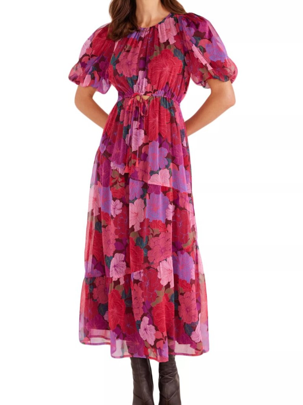 MINKPINK Lexie Tiered Midi Dress